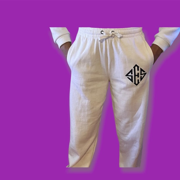 SES ladies cropped fleece hoodie and joggers set - Picture 3 of 3